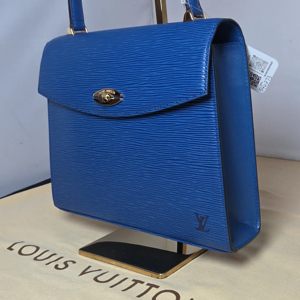 LOUIS VUITTON VINTAGE 1992 ULTRA RARE EPI LEATHER MALESHERBES BAG EXCELLENT COND - Picture 4 of 17